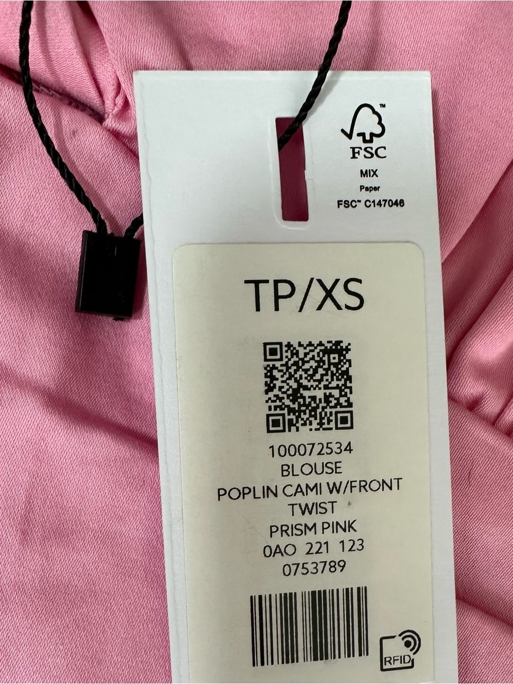 Dynamite Prism Pink Ruched Twist Cami Top NWT XS - Picture 4 of 13